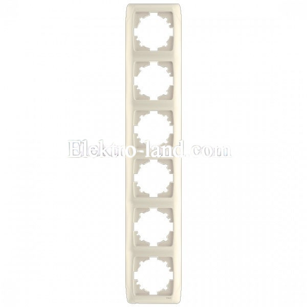 Рамка шестерная вертикальная крем VIKO CARMEN 90572006